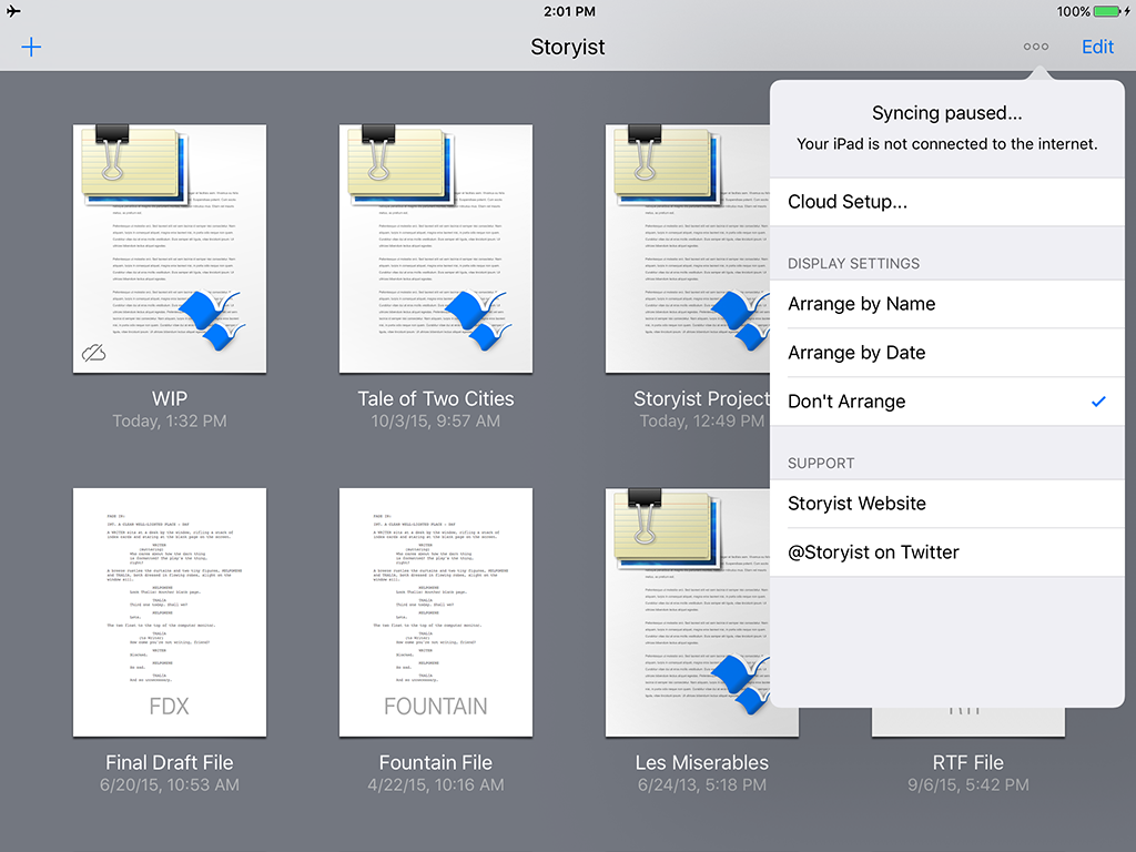 Storyist download the last version for ipod